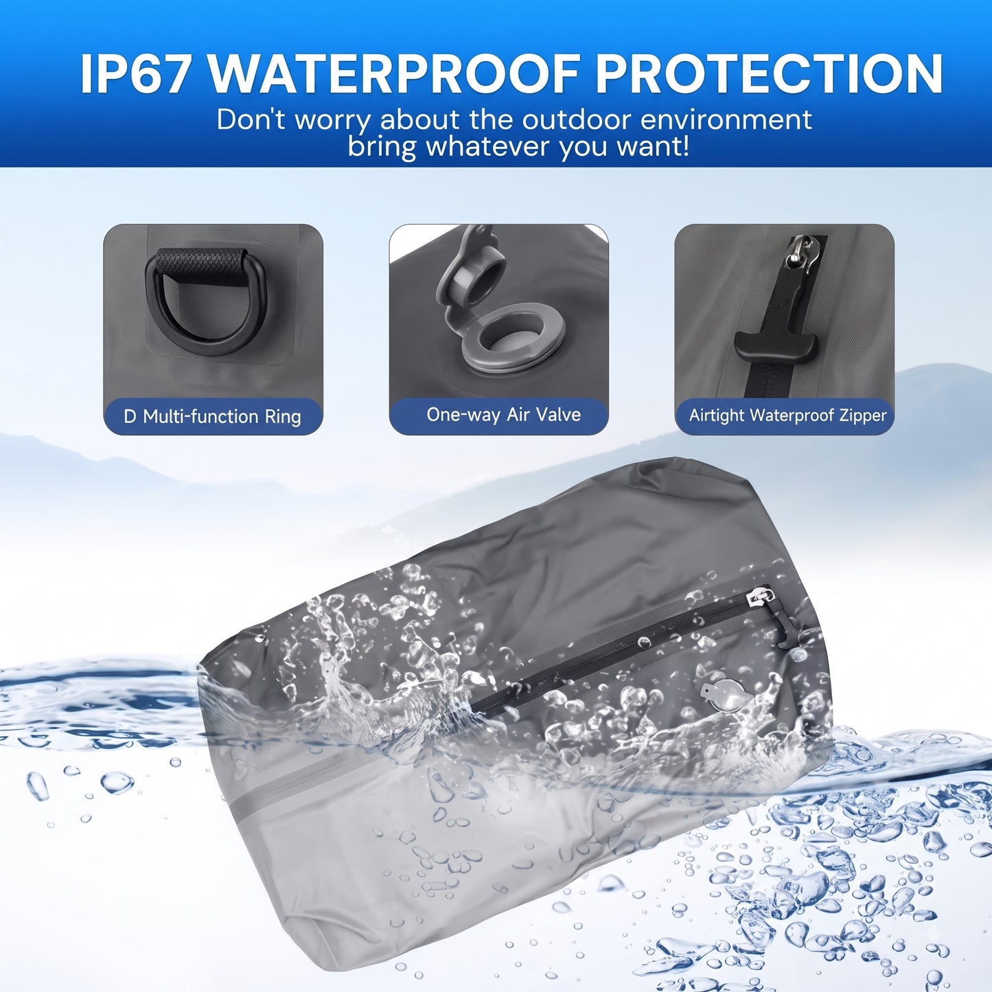 17L Travel Vacuum Storage Bag & Air Pump